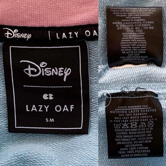Lazy Oaf X Disney Cinderella Sweater Dress Blue Pink Long Sleeve Size Small GUC - Picture 7 of 10